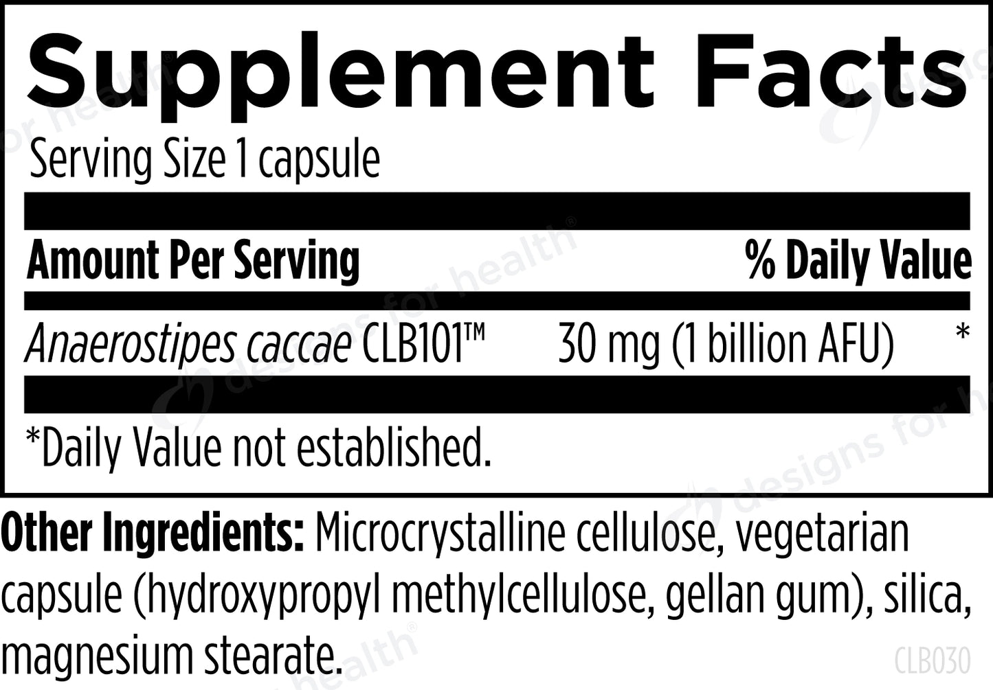 Anaerostipes Probiotic by Designs For Health