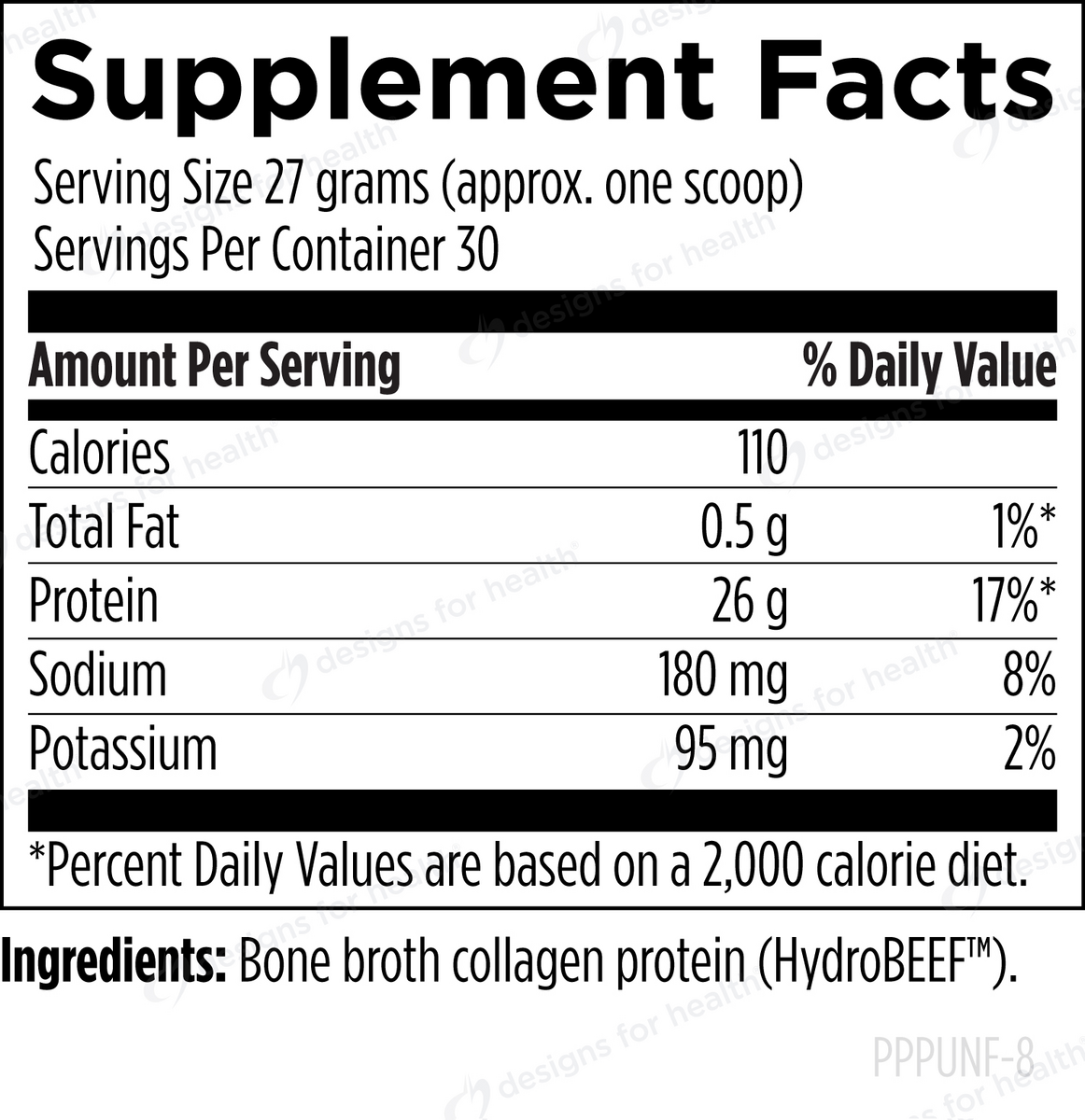 Bone Broth Protein Unflavored by Designs for Health