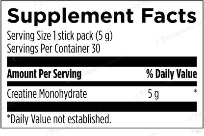 Creatine Monohydrate Powder Large by Designs for Health