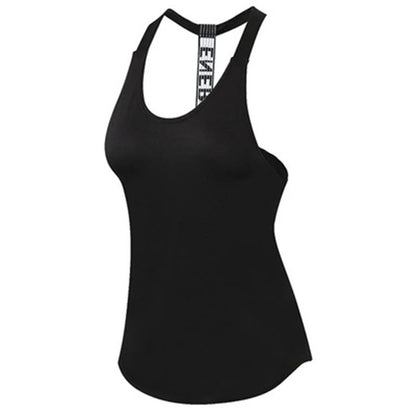 2024 Gym Tops Women's Sports Top Letter Backless Shirts Sleeveless Yoga Tops Fitness Running Quick Dry Tank Crop Top