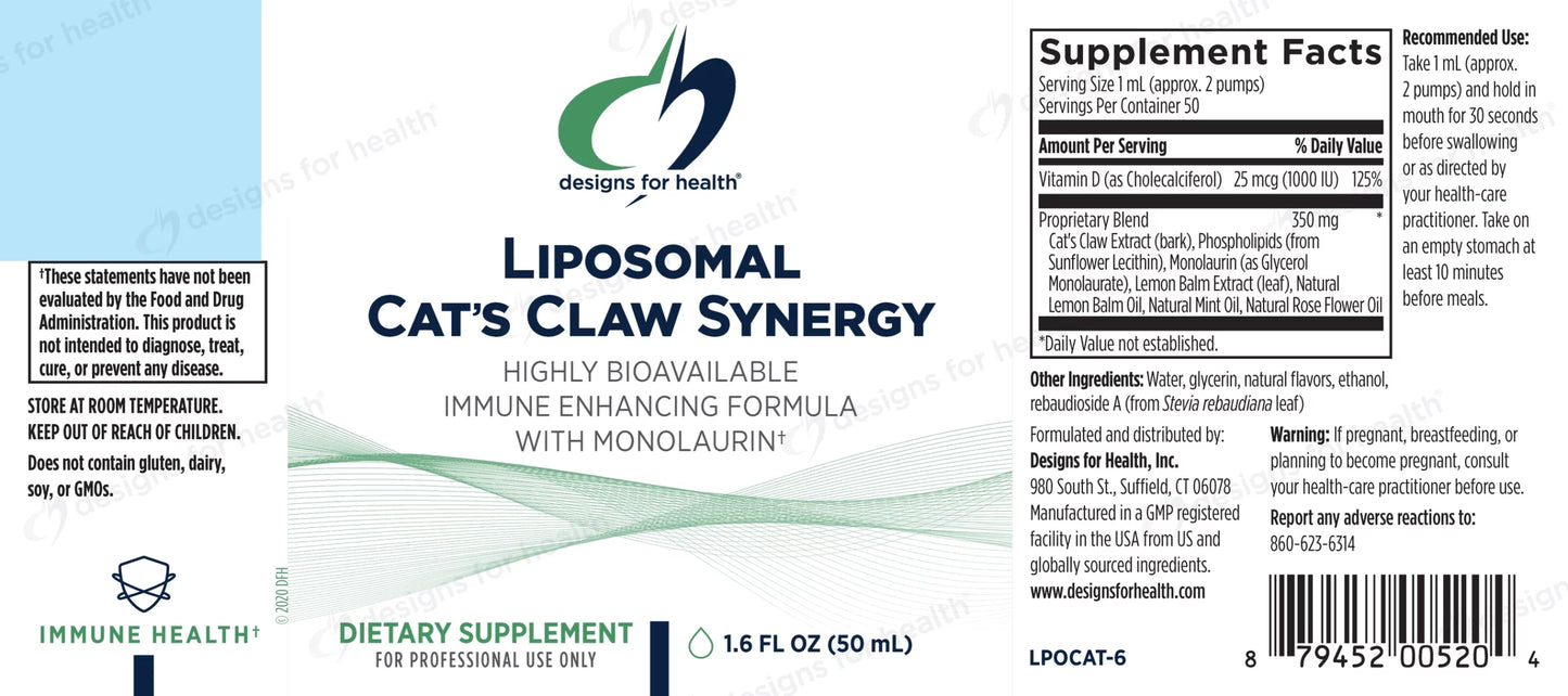 Liposomal Cat's Claw Synergy by Designs for Health