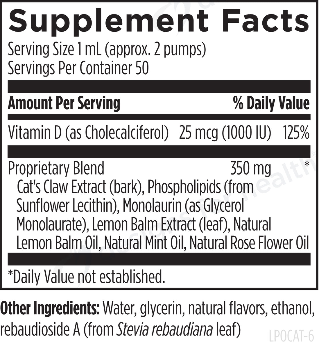Liposomal Cat's Claw Synergy by Designs for Health