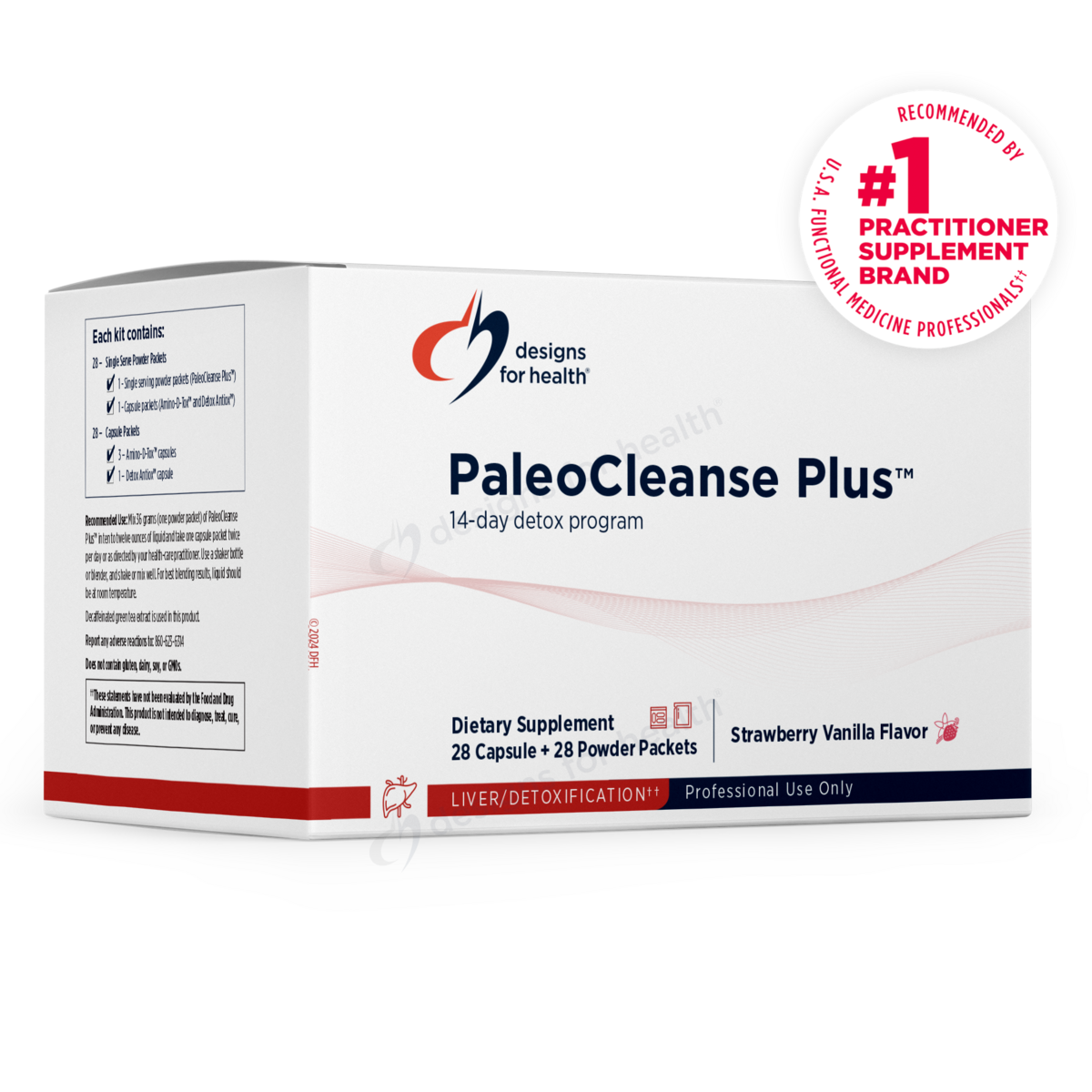 PaleoCleanse Plus Detox Program (Strawberry Vanilla 14-Day Kit) by Designs for Health