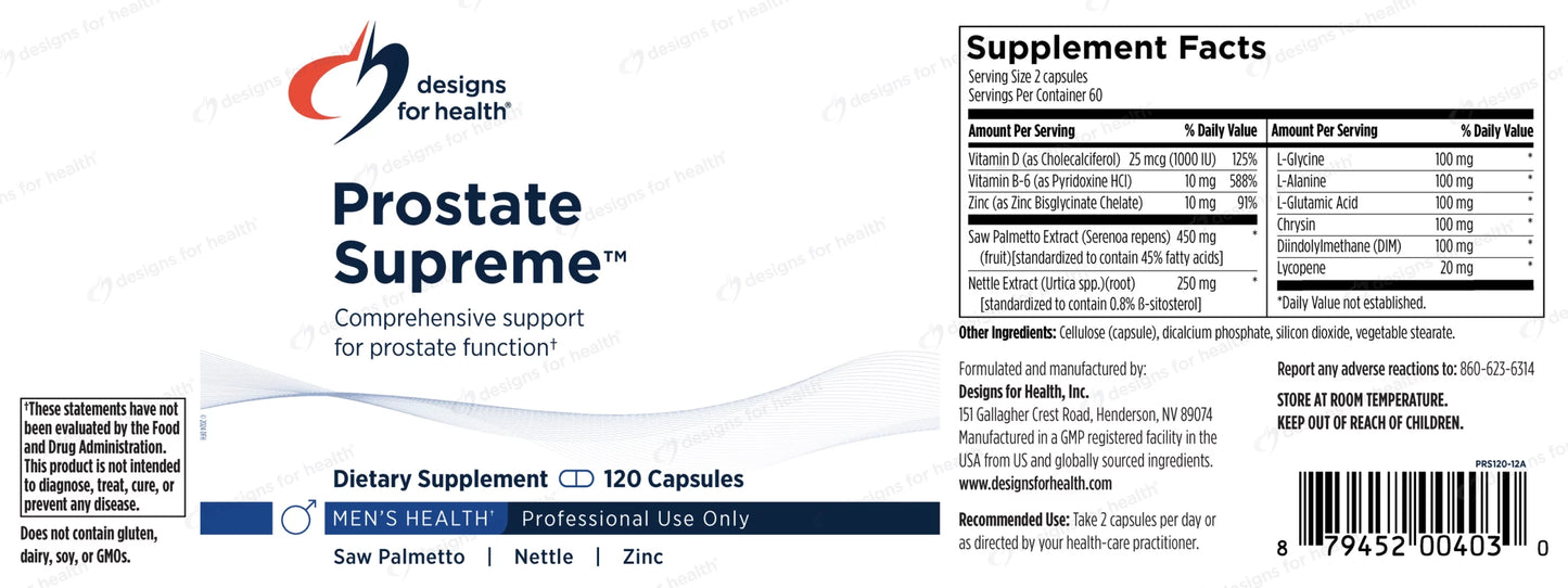 Prostate Supreme (120 caps) by Designs for Health