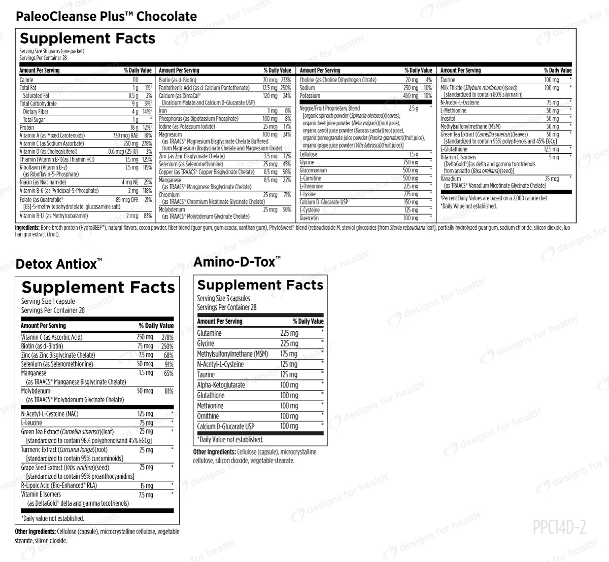 PaleoCleanse Plus Detox Program (Chocolate 14-Day Kit) by Designs for Health