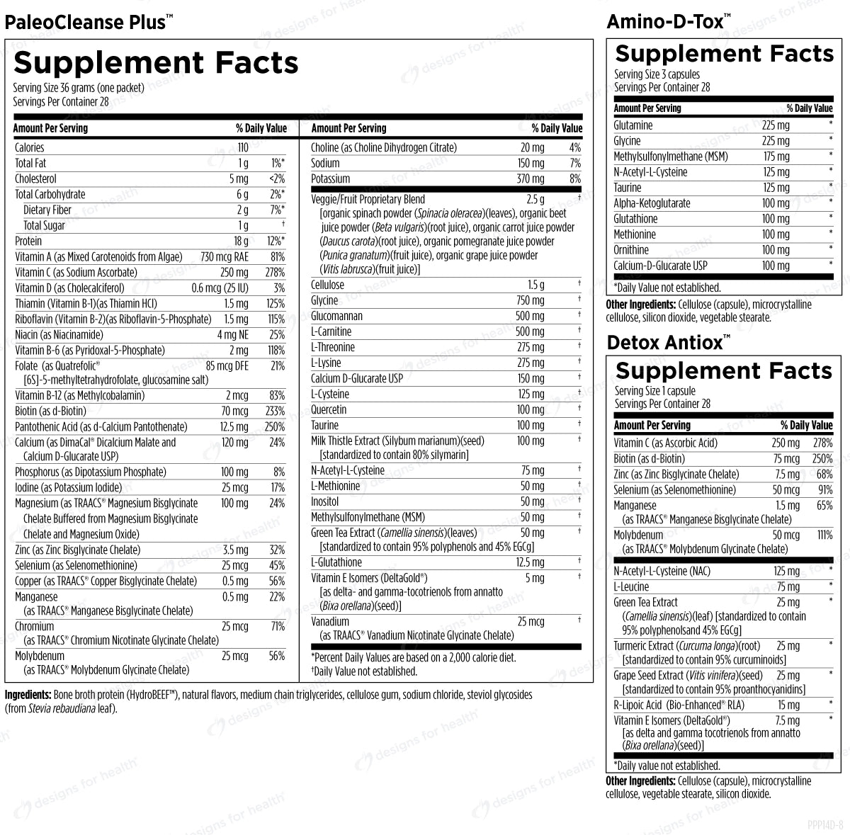 PaleoCleanse Plus Detox Program (Strawberry Vanilla 14-Day Kit) by Designs for Health