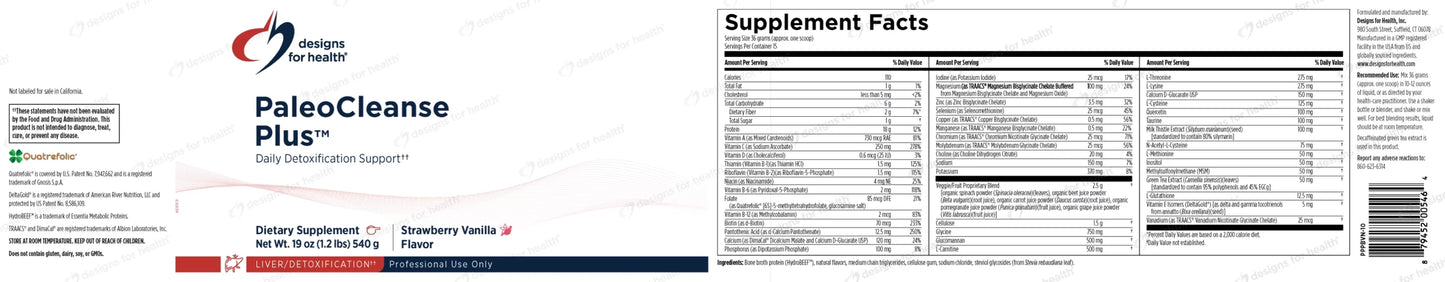 PaleoCleanse Plus (Strawberry-Vanilla Flavor) by Designs for Health