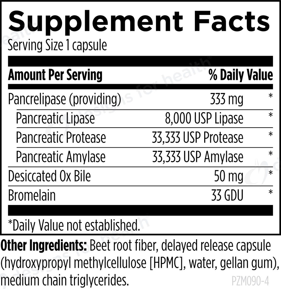 Pancreatic Enzyme Complex by Designs for Health