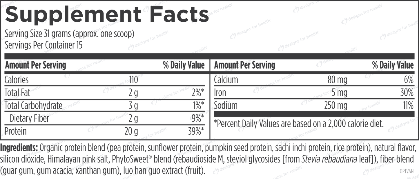 Phytotein Vanilla Flavor by Designs for Health