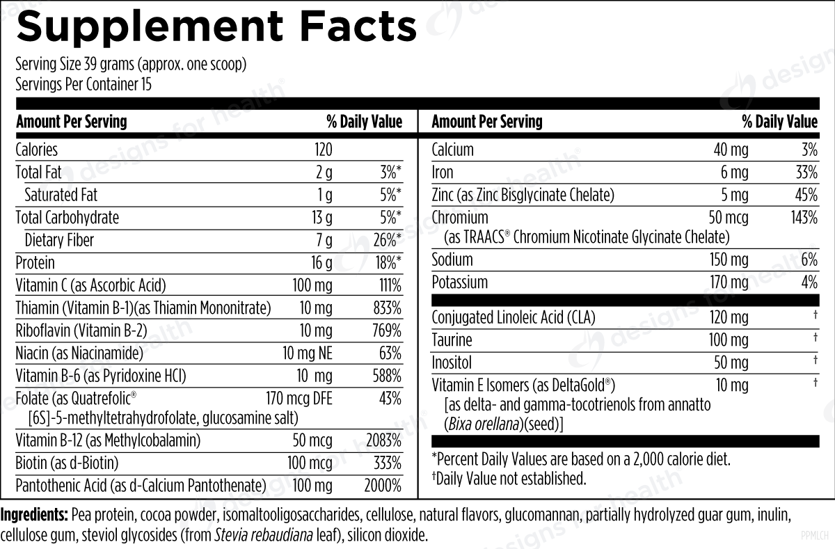 Plant Protein Meal (Chocolate) by Designs for Health