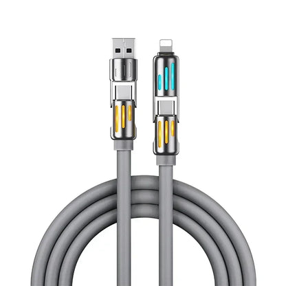 Eary USB C Cable 4-in-1 USB-C (6ft) 240W USB-C Charger Data USB-C Fast Charging for iPhone 15 MacBook  iPad  iPhone  Samsung