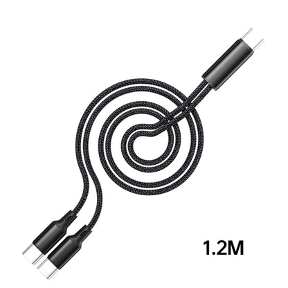 Portable USB C Male to 2 USB C Male Y Splitter Cable USB C Extension Splitter