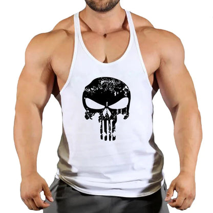 Top Gyms Men's Clothes Tank Vest Gym Shirt Undershirt Man Sportswear Bodybuilding Workout Vests Muscle Clothing Brand Fitness