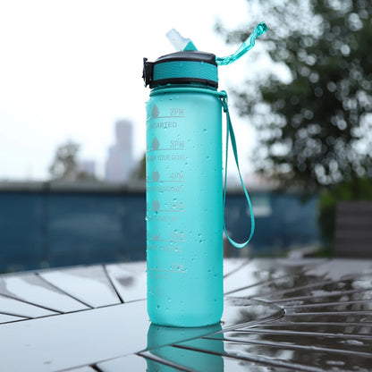 1 Liter Water Bottle Motivational Sport Water Bottle Leakproof Bottles Drinking Outdoor Travel Gym Fitness Jugs for Kitchen Cups