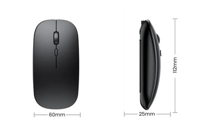 Rechargeable Wireless Mouse Bluetooth-compatible 2.4GHz Dual Modes Computer Mice with Nano Receiver for PC Laptop Macbook