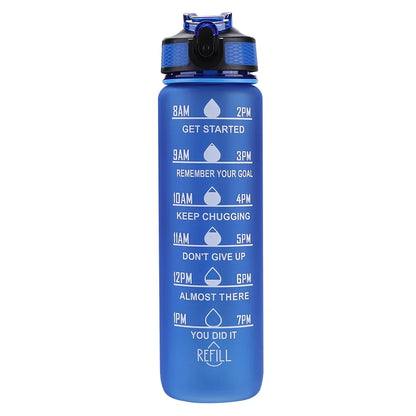 1 Liter Water Bottle Motivational Sport Water Bottle Leakproof Bottles Drinking Outdoor Travel Gym Fitness Jugs for Kitchen Cups