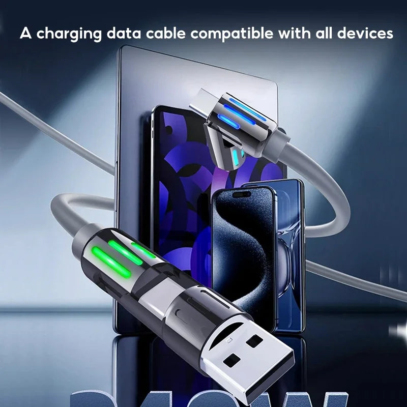 Eary USB C Cable 4-in-1 USB-C (6ft) 240W USB-C Charger Data USB-C Fast Charging for iPhone 15 MacBook  iPad  iPhone  Samsung