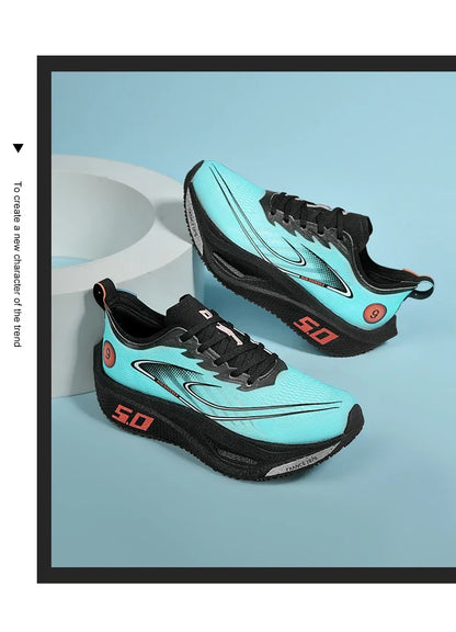 Unisex 2025 Full Carbon Plate Running Shoes Professional Marathon Racing Lightweight Bounce Cushion Breathable Sports Sneakers