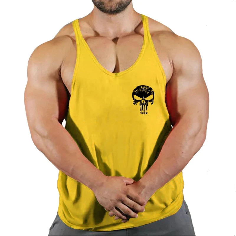 Top Gyms Men's Clothes Tank Vest Gym Shirt Undershirt Man Sportswear Bodybuilding Workout Vests Muscle Clothing Brand Fitness