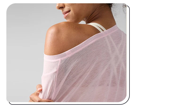 Gym Sports Tops Workout T-shirts Women Yoga Clothing Running Loose Slim Quick Dry Training Long Sleeve Blouse Fitness Tops👚