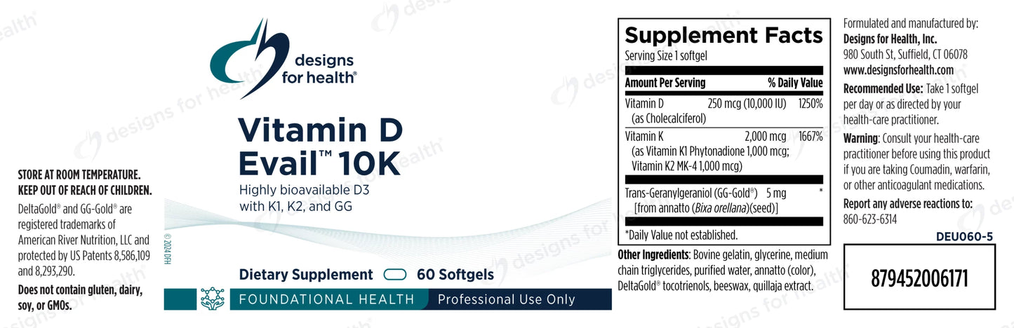 Vitamin D-Evail 10K by Designs for Health